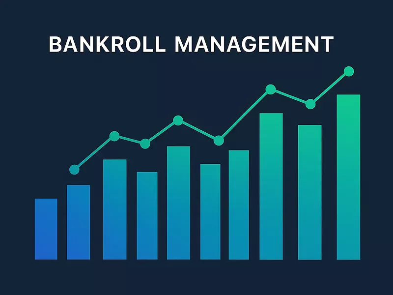 Infografía mostrando estrategia de gestión de bankroll profesional